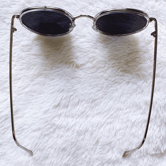Dean Black w/ Silver Rims Round Sunglasses - Picture 8 of 13